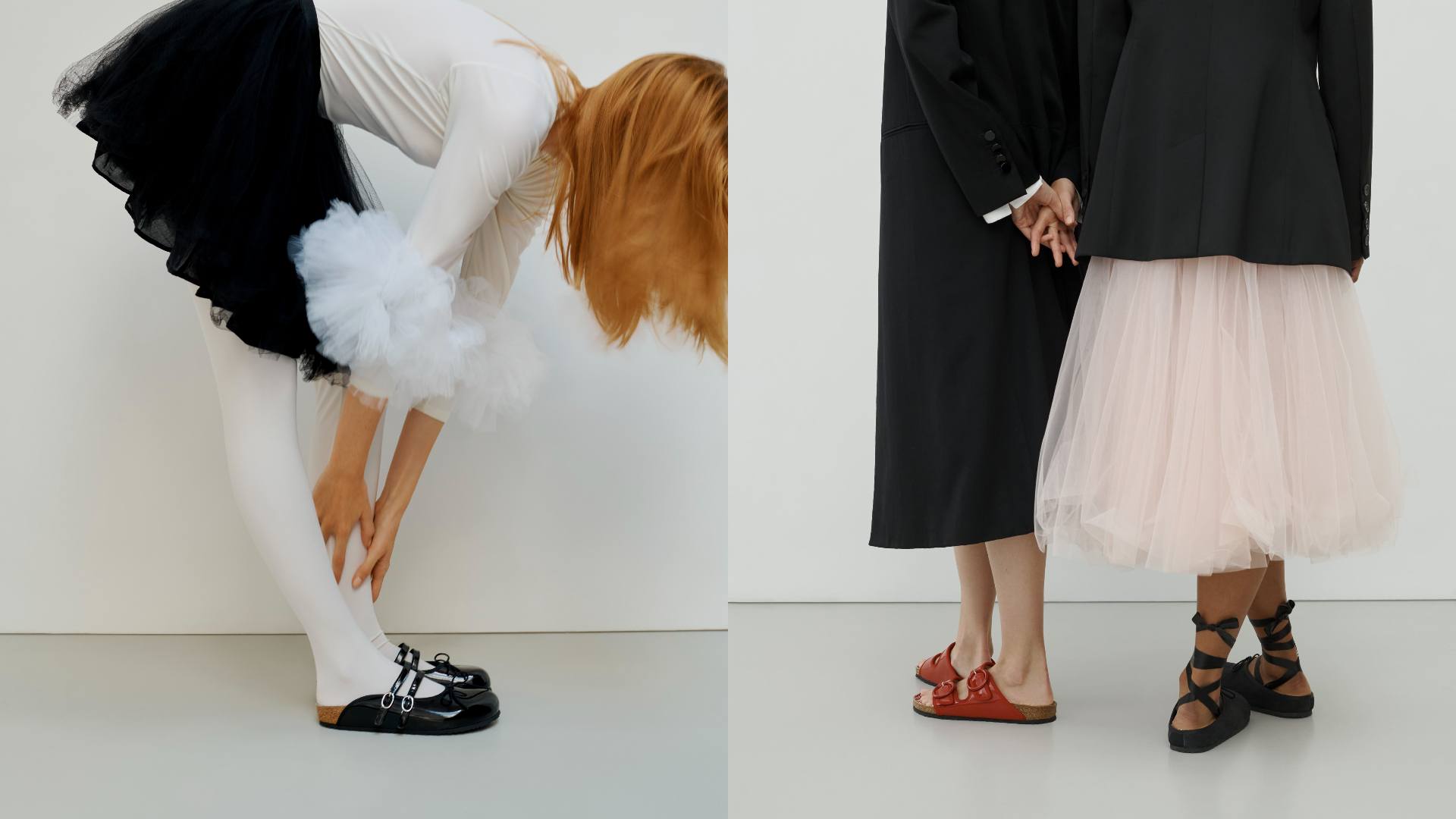 勃肯鞋BIRKENSTOCK&times;Repetto-圖說：BIRKENSTOCK&times;Repetto聯名系列推出Arizona、Scala及Op&eacute;ra三款鞋型，融合德國製鞋工藝與法式芭蕾美學。圖片：品牌提供